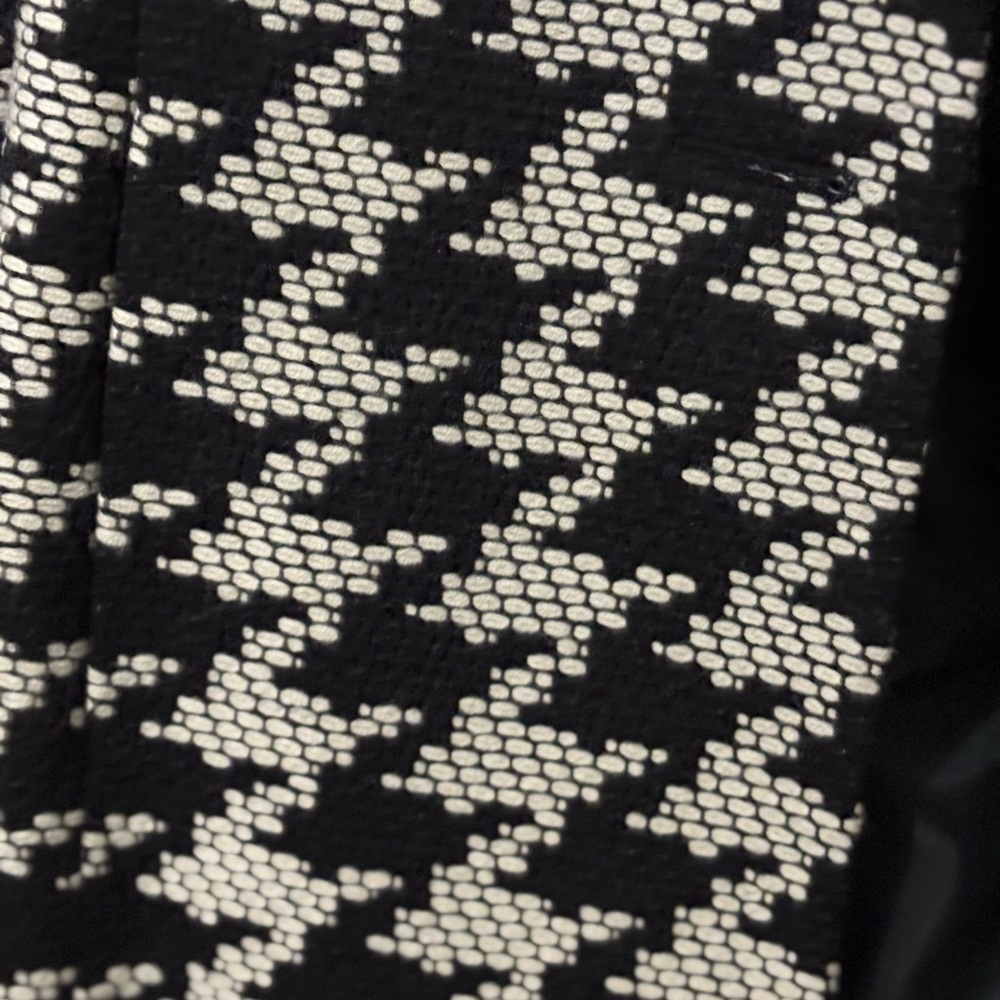 Talbots Black and White Houndstooth Women's  trench Coat - Picture 7 of 9